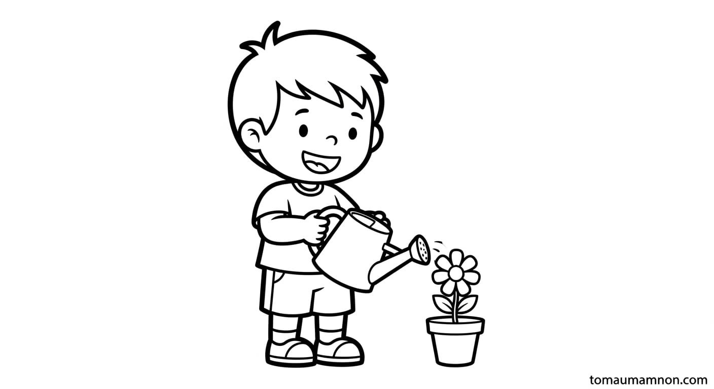 Tranh Tô Màu Cây Hoa tranh tô màu cây hoa 7