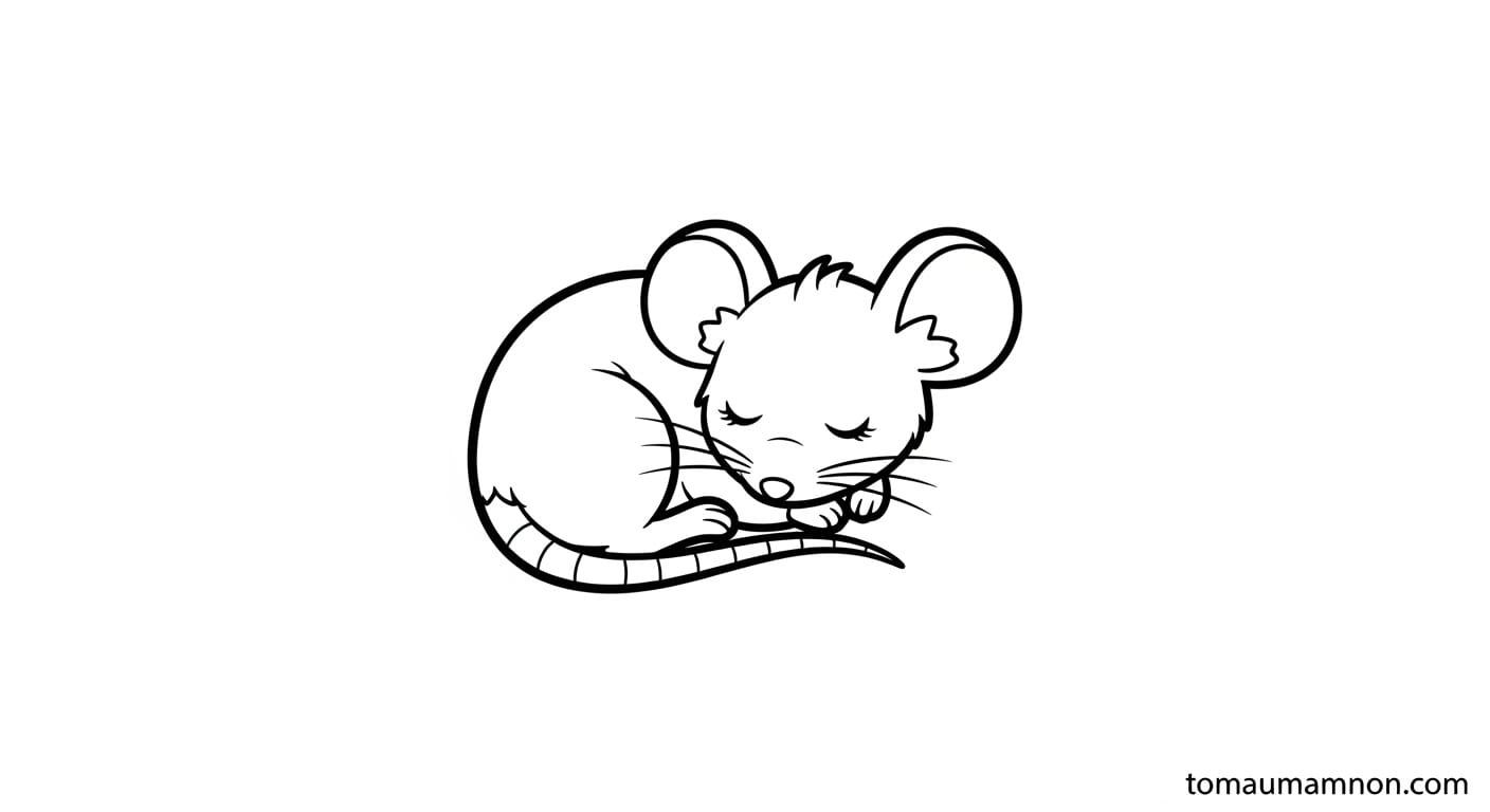 Tranh Tô Màu Con Chuột Chuột trong rừng