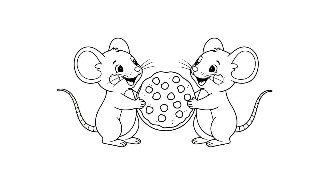 Tranh Tô Màu Con Chuột Chuột và bạn bè