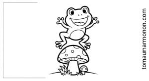 tranh to mau con ech 1