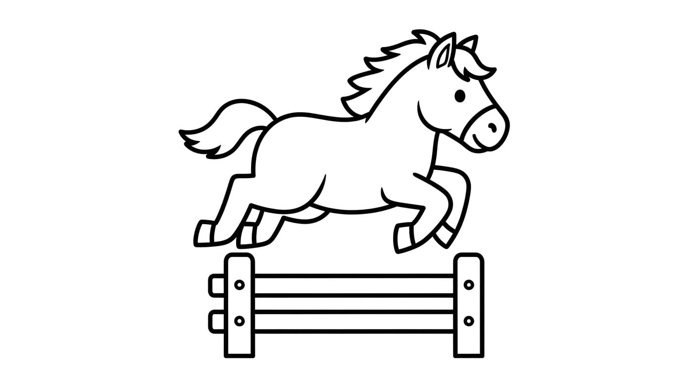 Tranh Tô Màu Con Ngựa Ngựa chạy trong cánh đồng