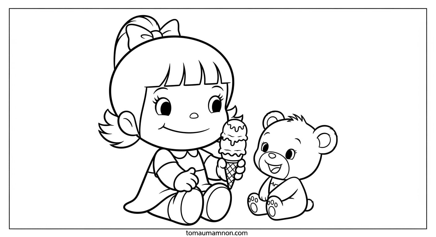 Tranh Tô Màu Doremi màu sắc bên doremi