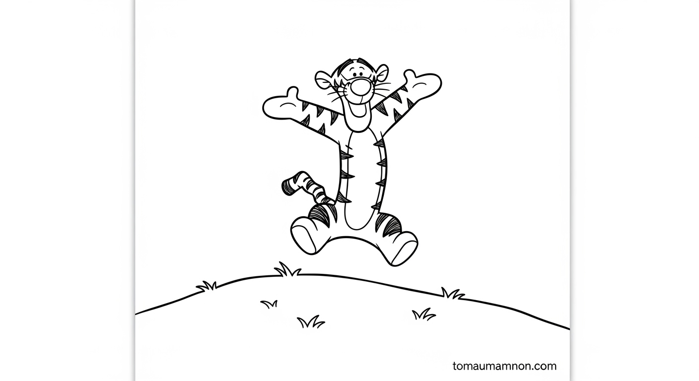 Tranh Tô Màu Gấu Pooh Bé tập tô Gấu Pooh giúp phát triển kỹ năng