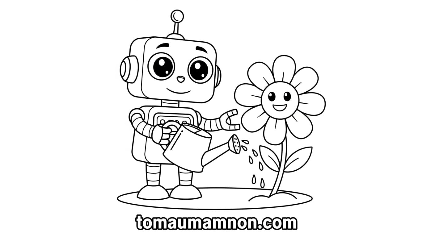 Tranh Tô Màu Gundam Robot Gundam với đôi cánh lớn