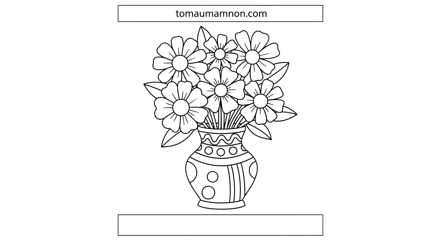 Tranh Tô Màu Hoa tranh tô màu hoa 5