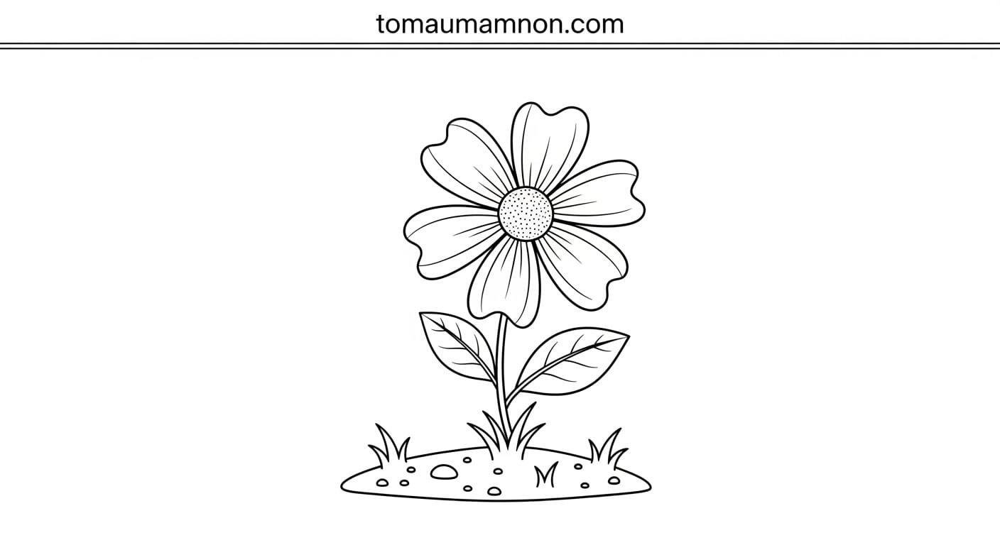 Tranh Tô Màu Hoa tranh tô màu hoa 8