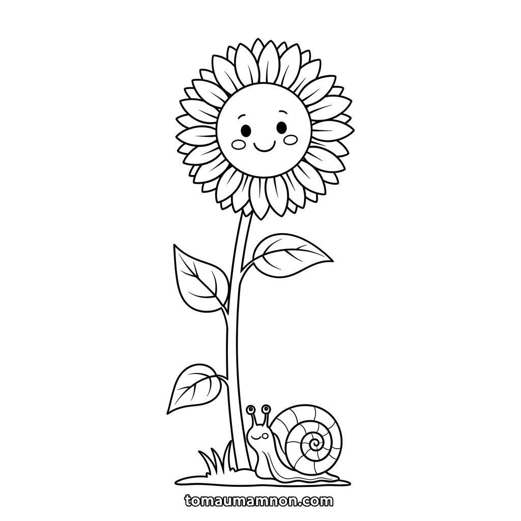 Tranh tô màu các loài hoa cúc cho bé