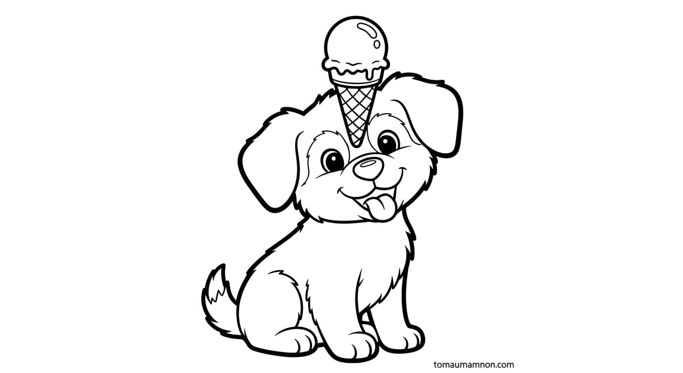 Chọn màu sắc tô màu kem ốc quế hấp dẫn