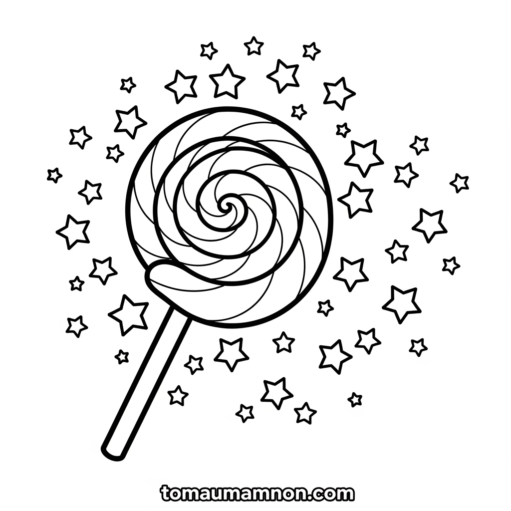 Tranh tô màu kẹo mút rèn luyện sự khéo léo