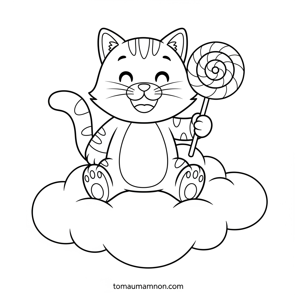 Tô màu kẹo mút sáng tạo