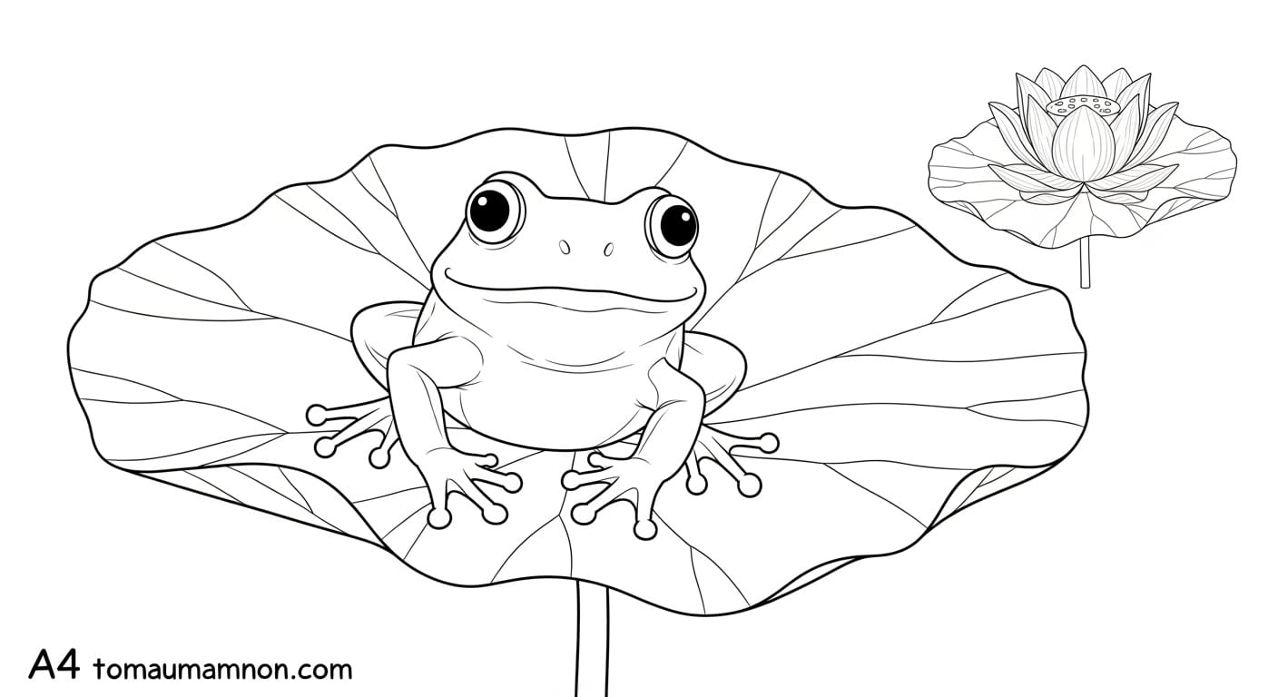 Tranh Tô Màu Lá Sen Tranh tô màu lá sen đơn giản cho bé