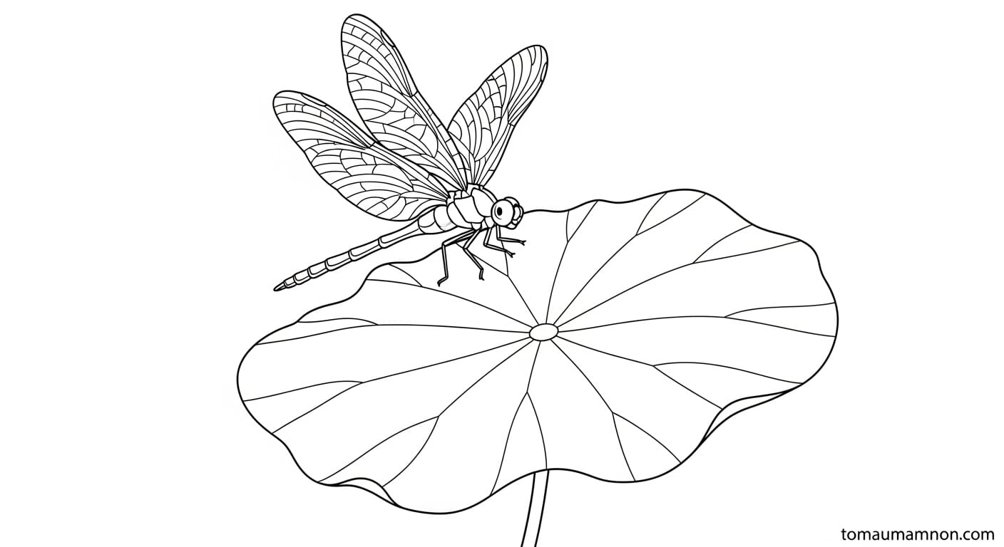 Tranh Tô Màu Lá Sen Tô màu lá sen với sắc xanh tự nhiên