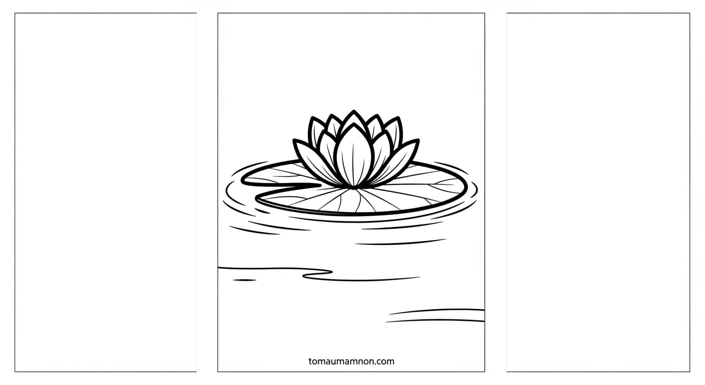 Tranh Tô Màu Lá Sen Tranh tô màu lá sen đẹp miễn phí