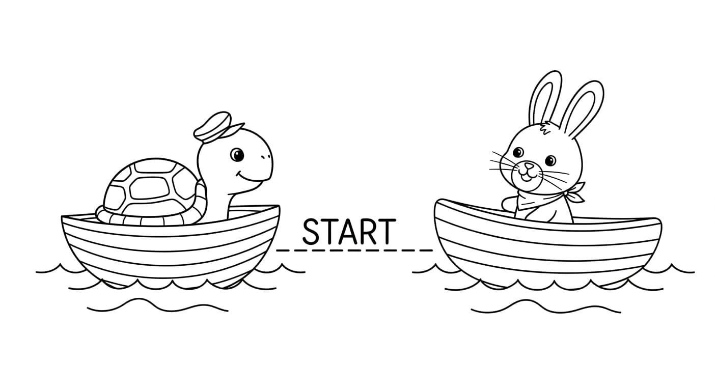 Tranh Tô Màu Lễ Hội Đua Thuyền Lễ hội vui nhộn