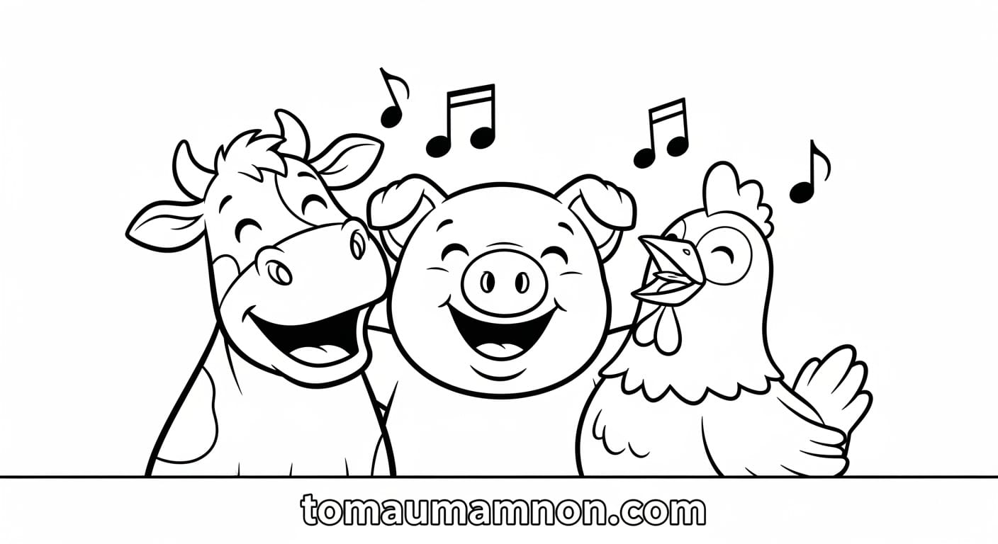 Tranh Tô Màu Miku Miku vui vẻ