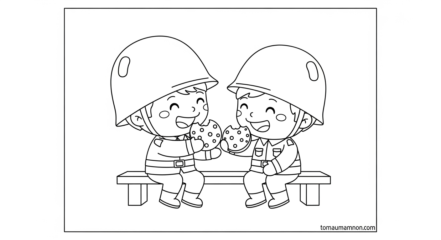 Tranh Tô Màu Mũ Chú Bộ Đội Lợi ích của tranh tô màu mũ quân nhân