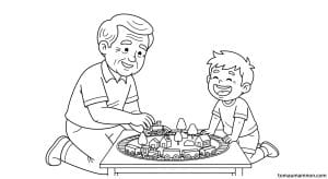 tranh to mau ong ba 1