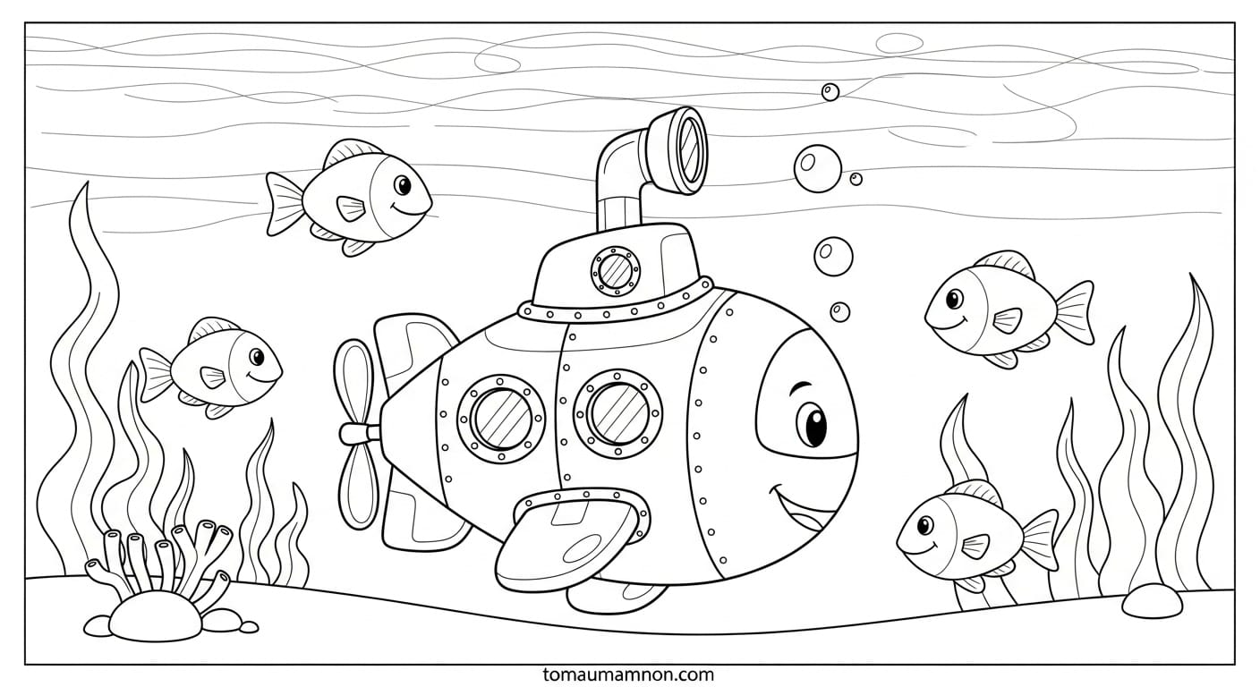 Tranh Tô Màu Phương Tiện Giao Thông Đường Thủy Thuyền buồm