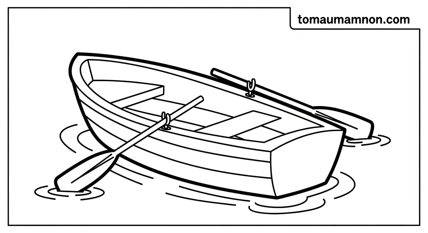 Tranh Tô Màu Phương Tiện Giao Thông Đường Thủy Du thuyền