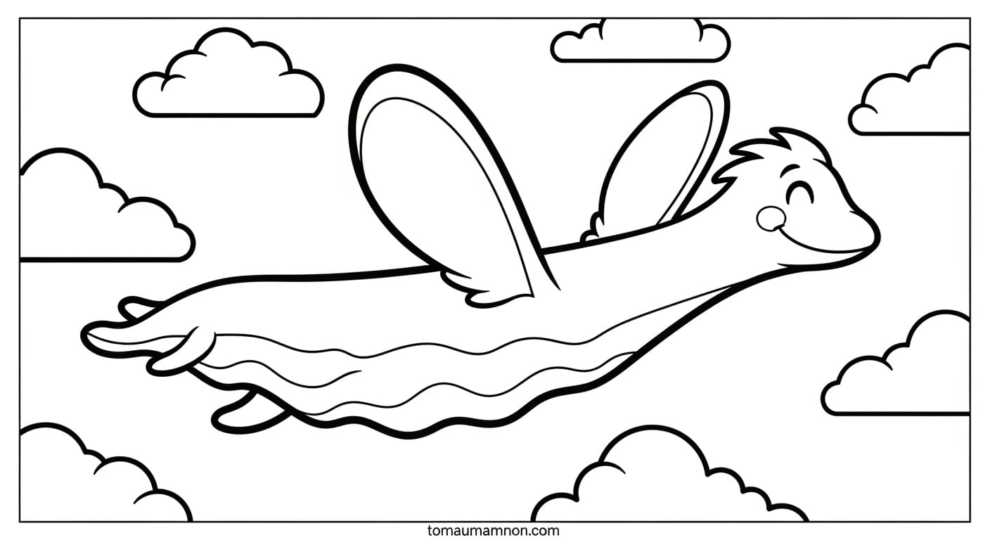 Tranh tô màu Pokemon Mega Rayquaza dũng mãnh