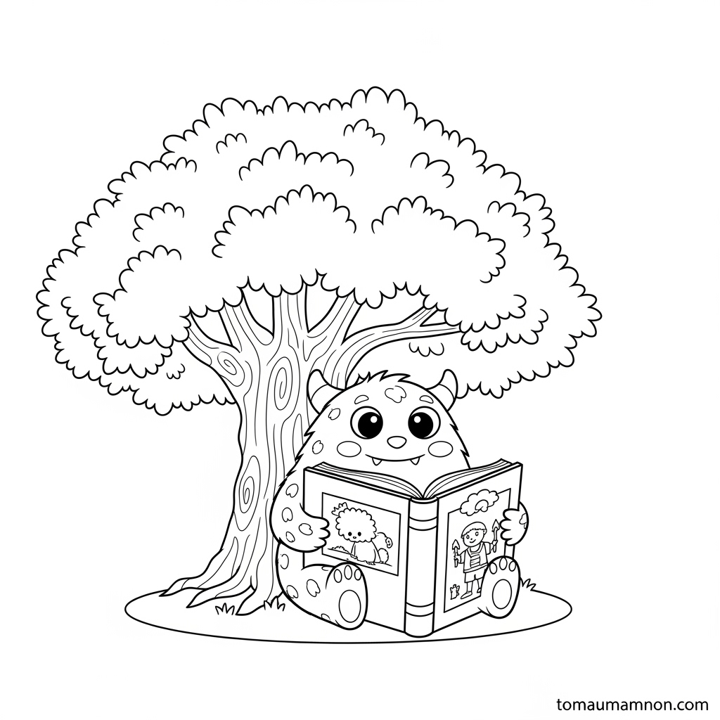 Tô màu quái vật hoạt hình vui nhộn