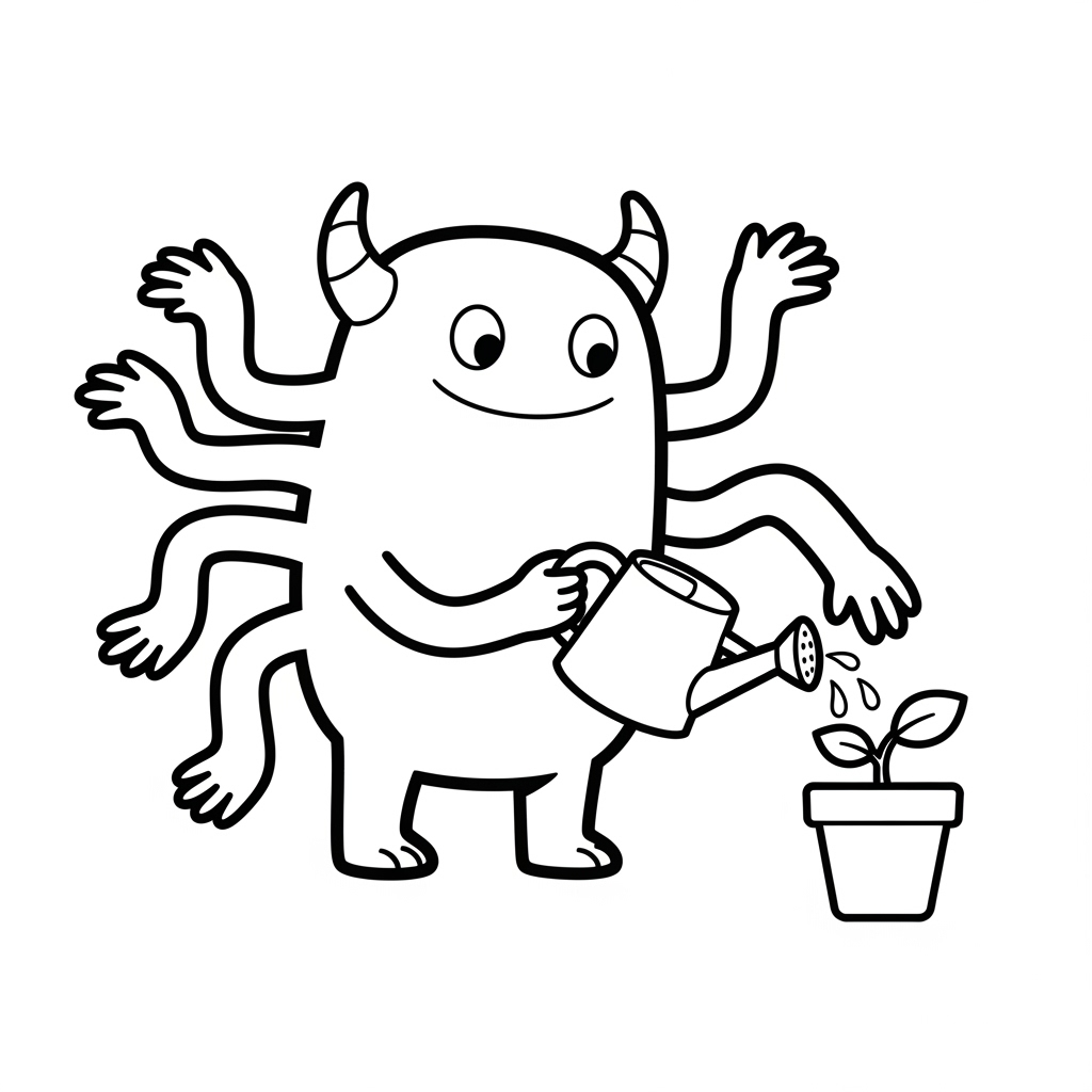 Chọn bút chì phù hợp khi tô màu quái vật