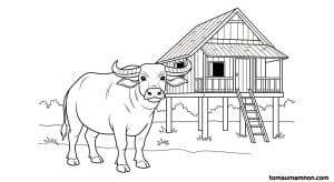 tranh to mau que huong dat nuoc 1