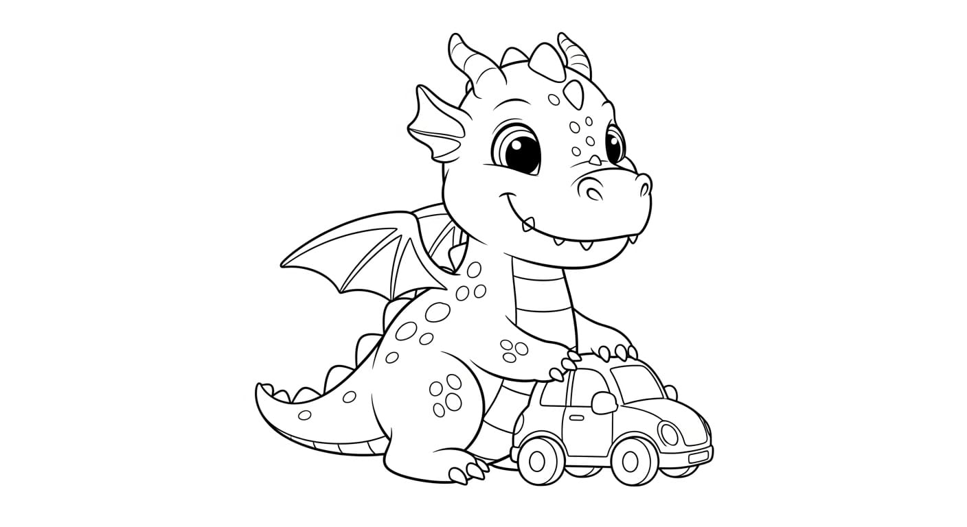 Tranh tô màu rồng vẫy cánh