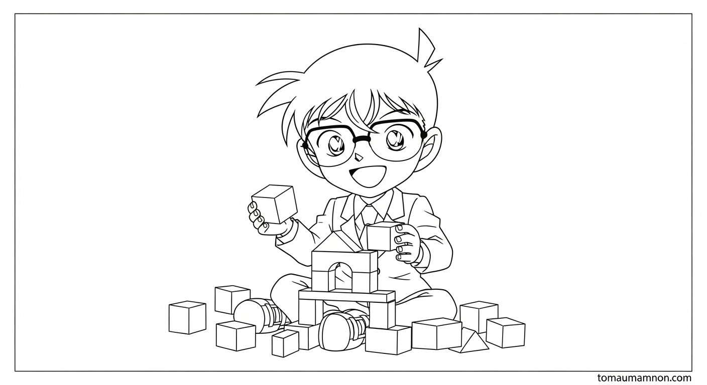 Tranh Tô Màu Shinichi Và Ran Tranh tô màu Shinichi và Ran chất lượng cao