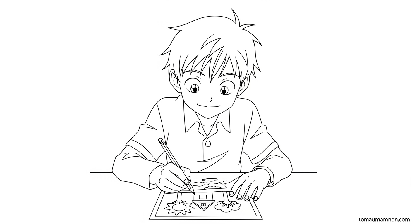 Tranh Tô Màu Shinichi Và Ran Bộ sưu tập tranh Conan và Ran