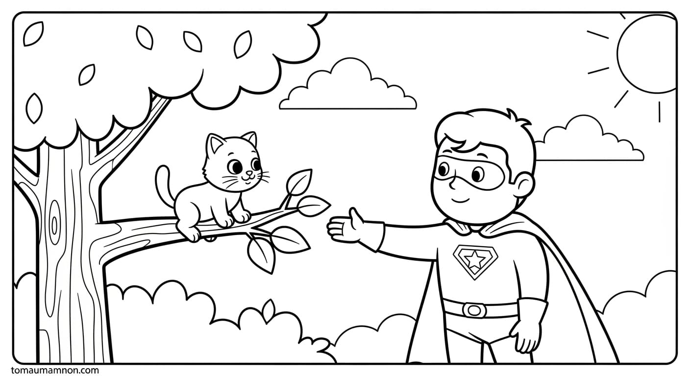 Tranh Tô Màu Superman Superman và bạn bè