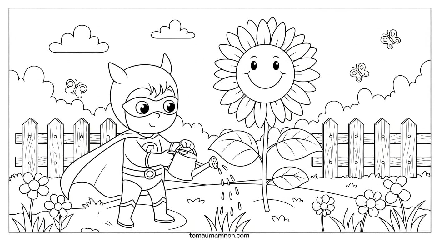 Tranh Tô Màu Superman Superman vui tươi