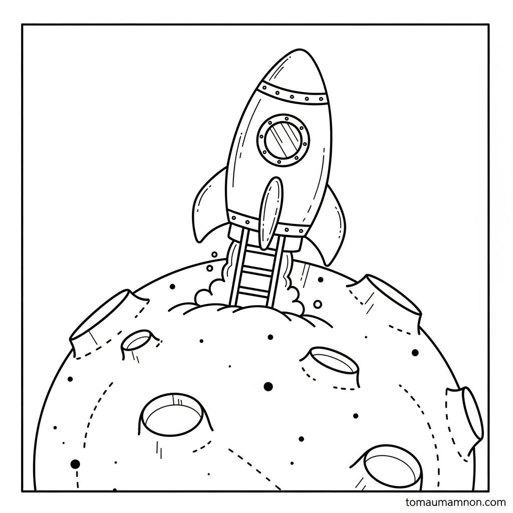 Tranh tô màu tàu con thoi hiện đại