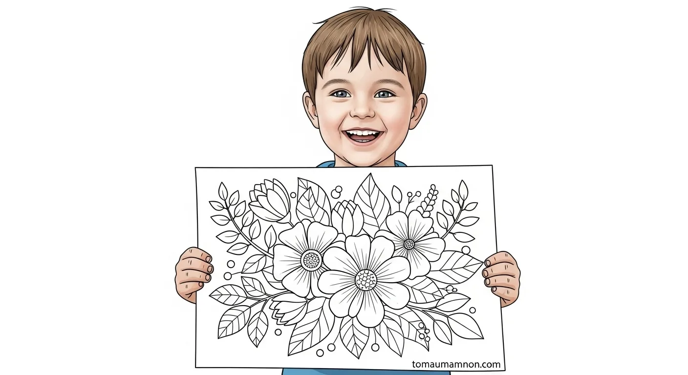 Tranh tô màu thiệp chúc mừng 20/11 trái tim tình yêu với màu sắc