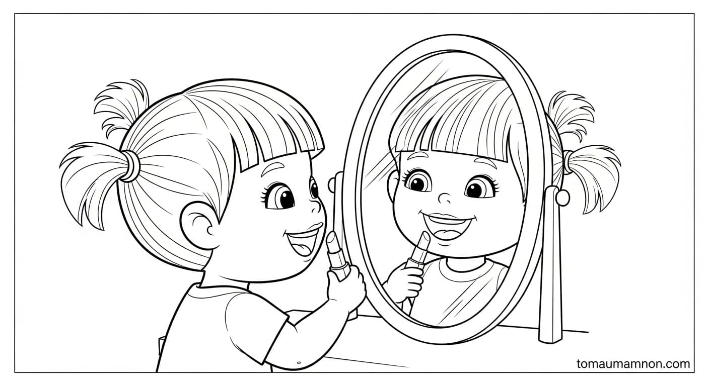 Tranh tô màu trang điểm công chúa