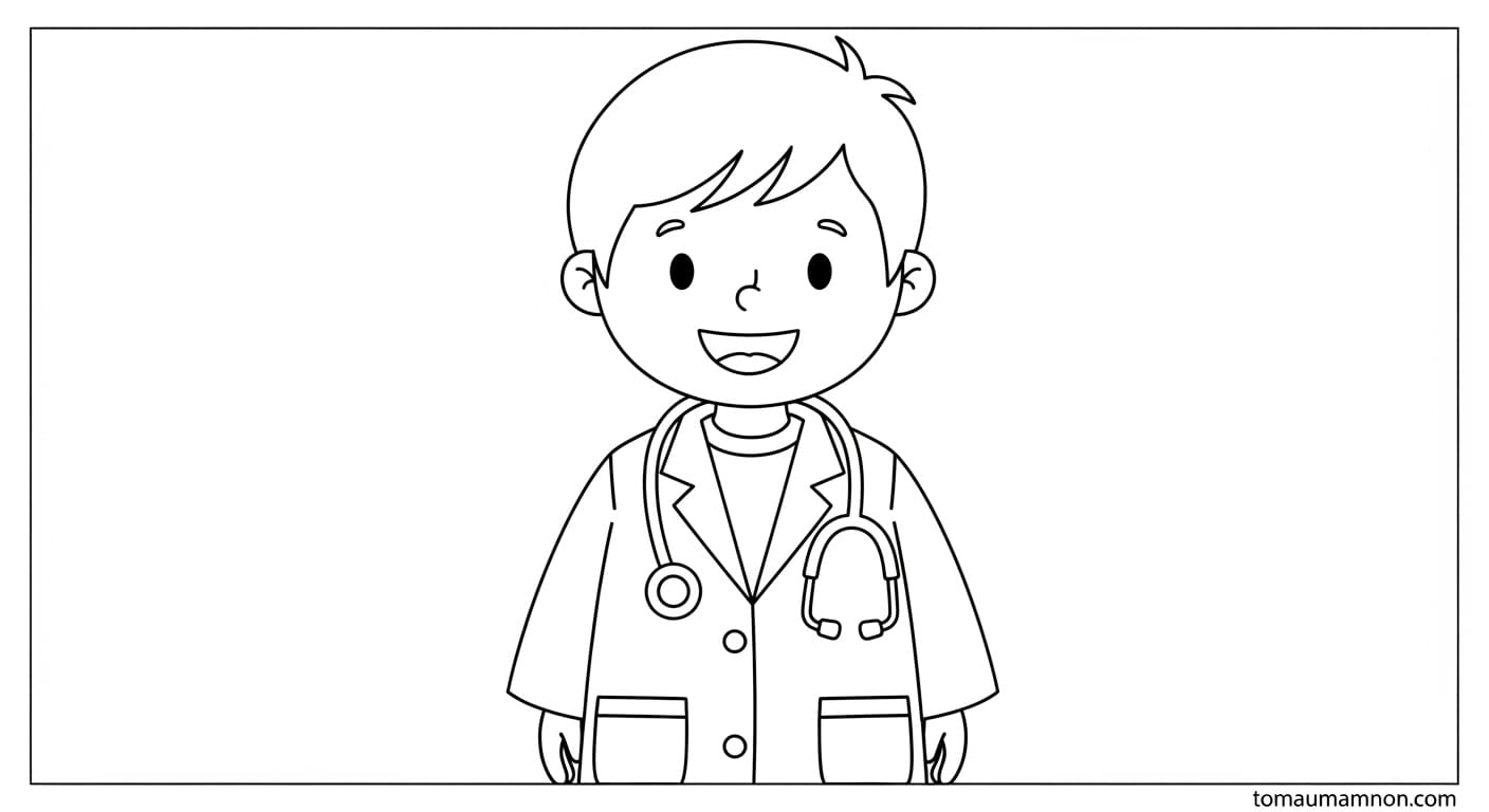 Mẫu tô màu trang phục nghề nghiệp