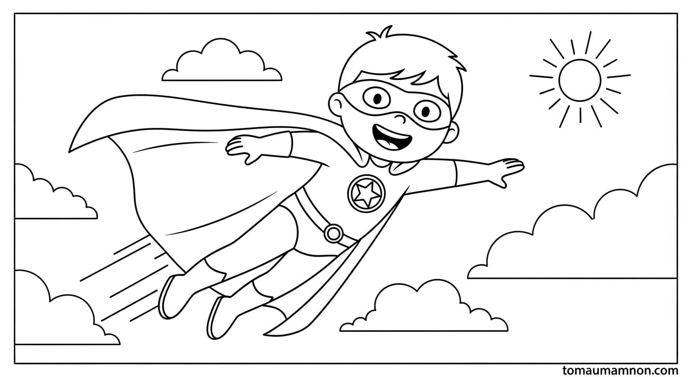 Tranh tô màu trang phục bé trai bé gái