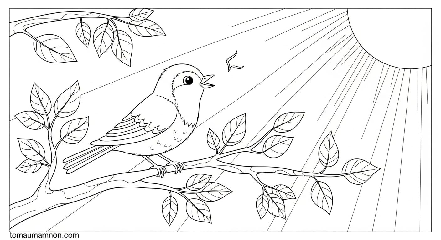 Tranh Tô Màu Trời Nắng Mẹo tô màu tranh trời nắng đẹp