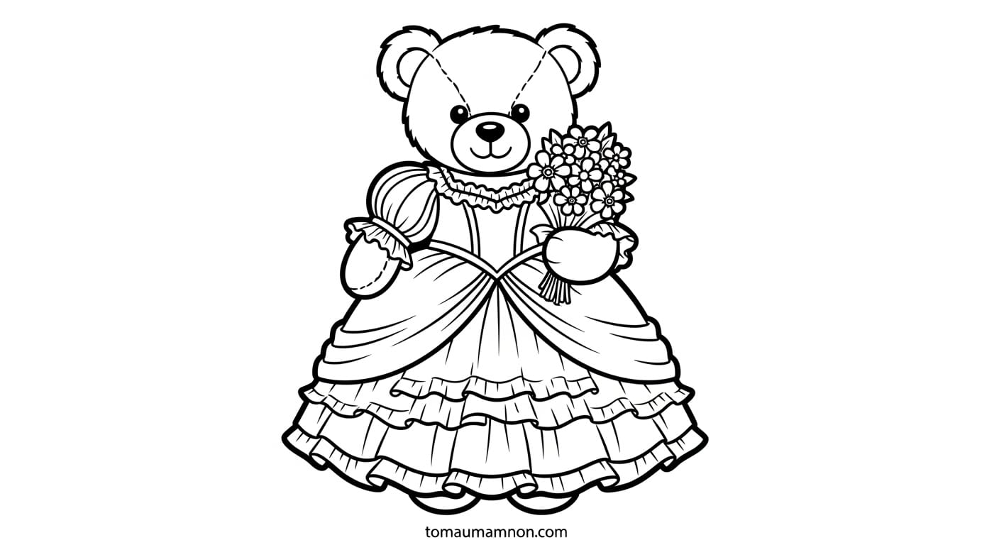 Tranh Tô Màu Váy Dạ Hội Váy công chúa