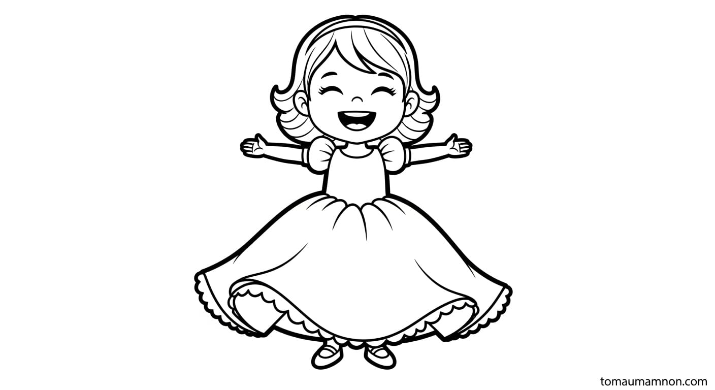 Tranh Tô Màu Váy Dạ Hội Váy dạ hội với hoa văn