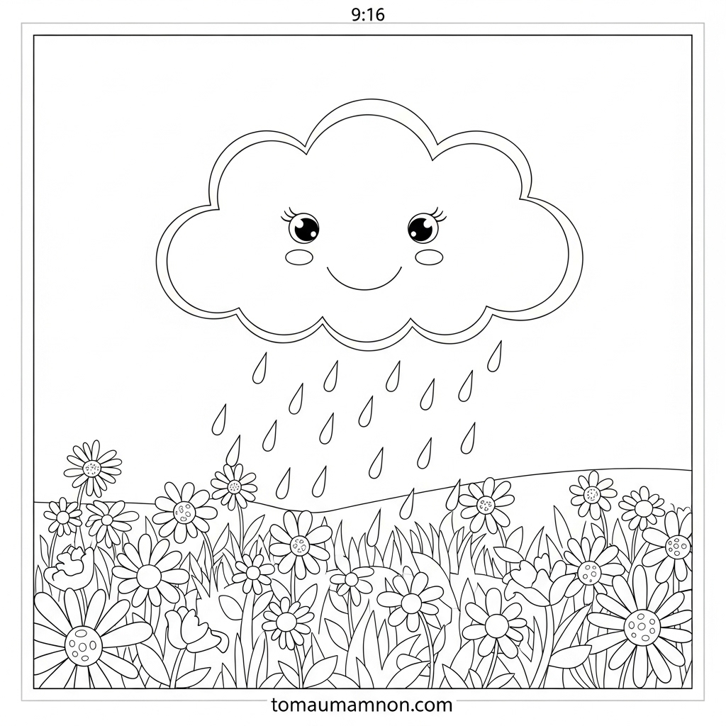 Chuẩn bị bút màu tô tranh hoa