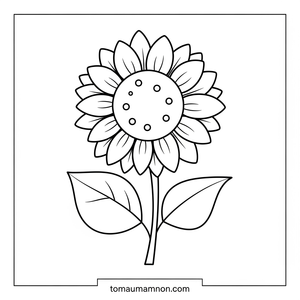 Tranh tô màu hoa cho bé