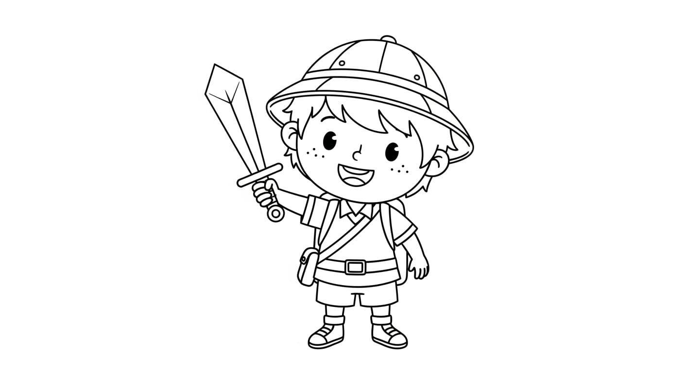 Tranh Tô Màu Zoro Zoro với kiếm