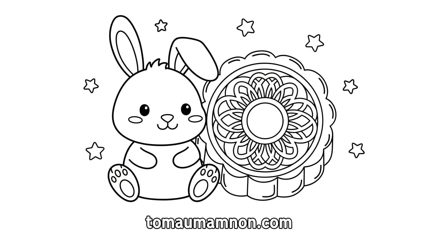 Tranh Trung Thu Thiếu Nhi Lồng đèn Trung Thu