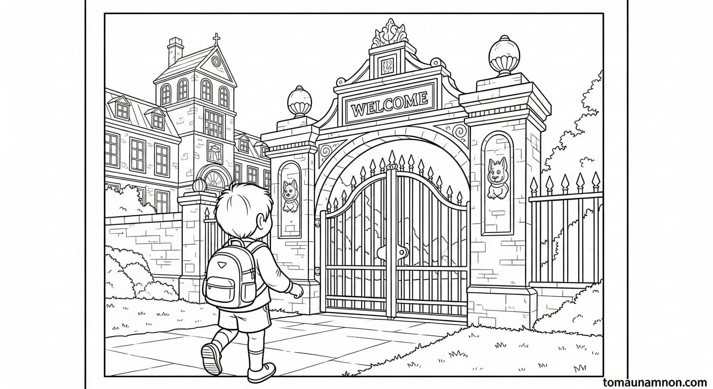 hàng cây xanh mát