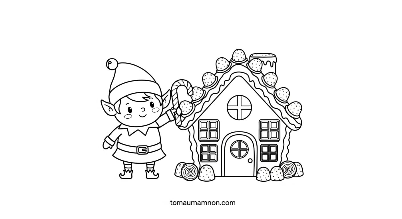 Tranh Vẽ Giáng Sinh Tuần lộc kéo xe trượt