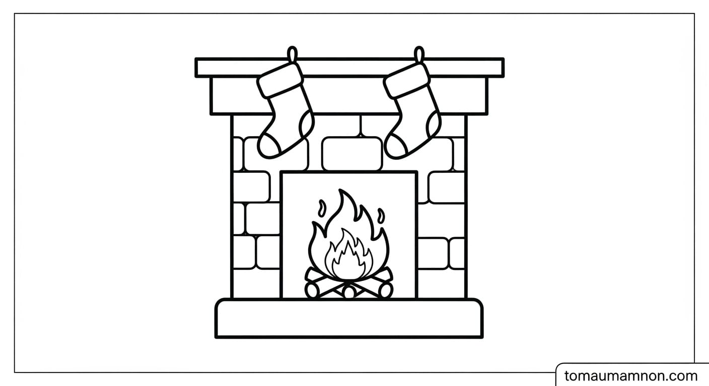 Tranh Vẽ Giáng Sinh Cây thông lấp lánh