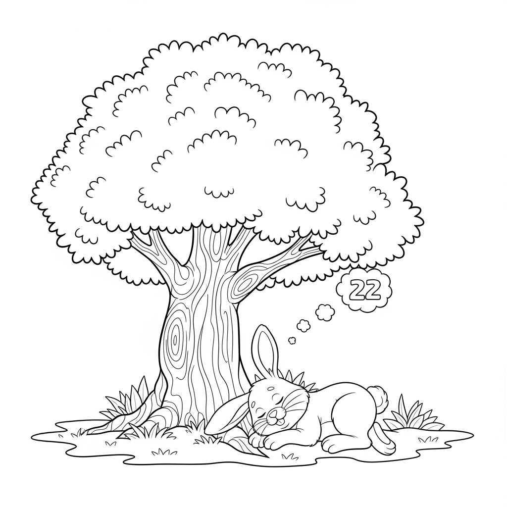 Tranh tô màu Thỏ và Rùa trên đường đua