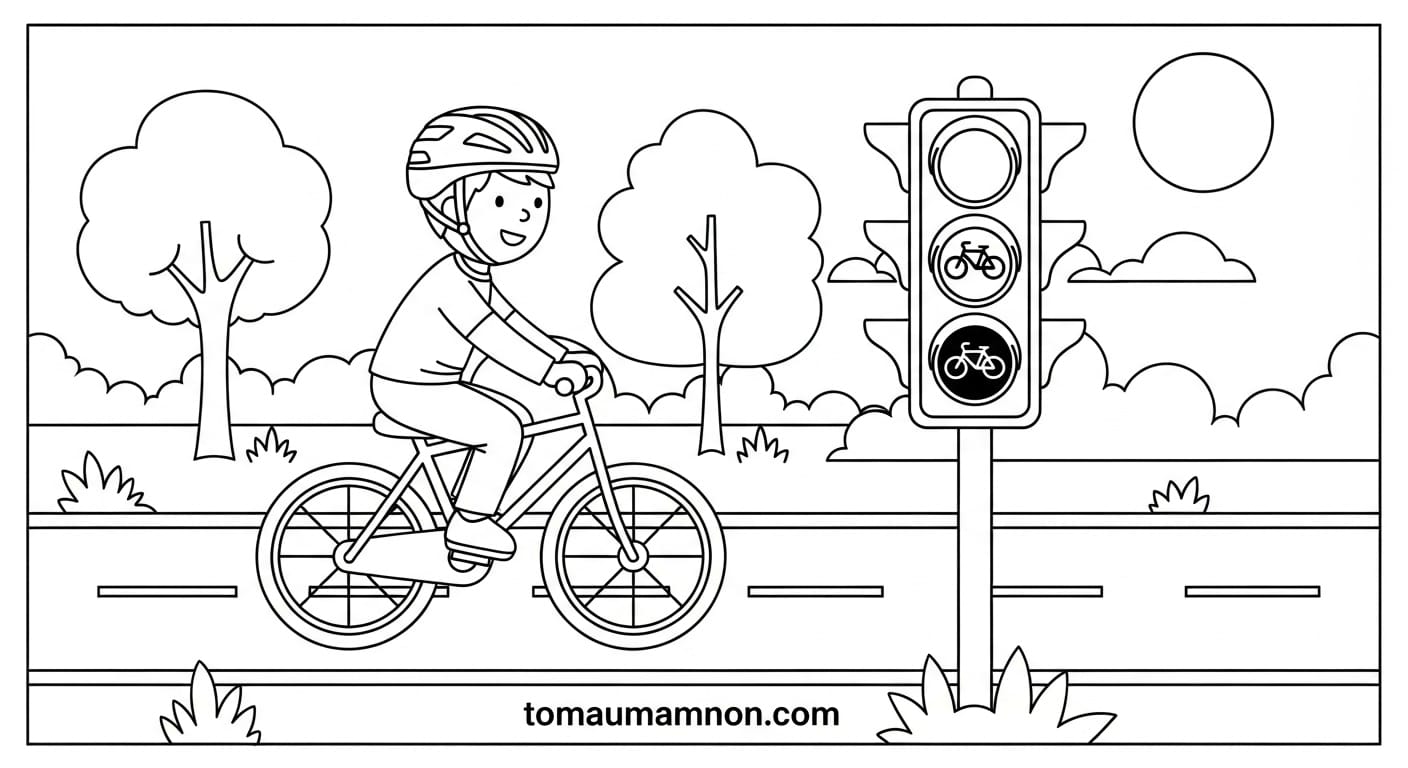 Vẽ Cột Đèn Giao Thông Vẽ đèn giao thông đơn giản