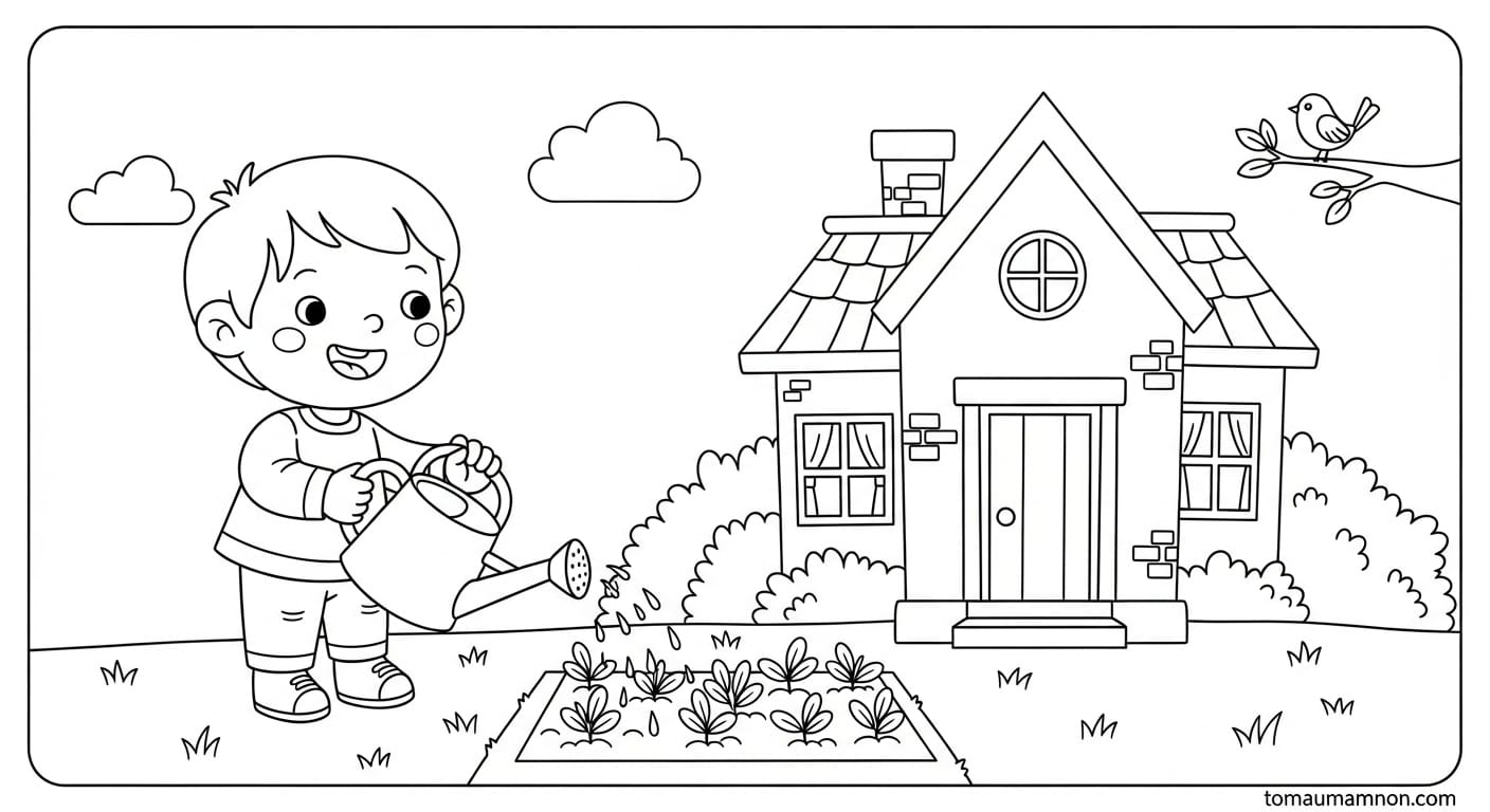 Vẽ Ngôi Nhà Của Bé Vẽ ngôi nhà của bé 7